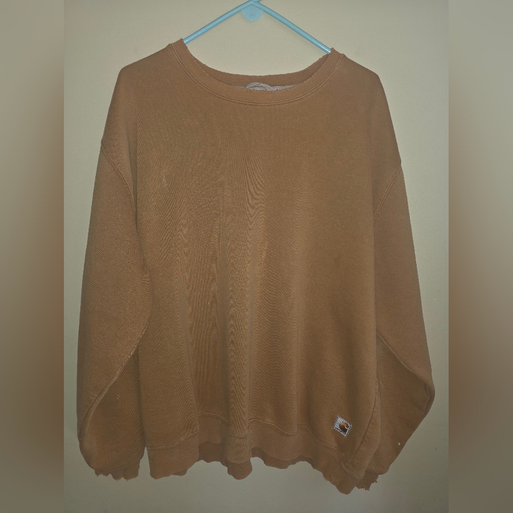 Carhartt Vintage Hudson WIP Tan Crew Neck Heavy Weight Sweatshirt Mens 2XL